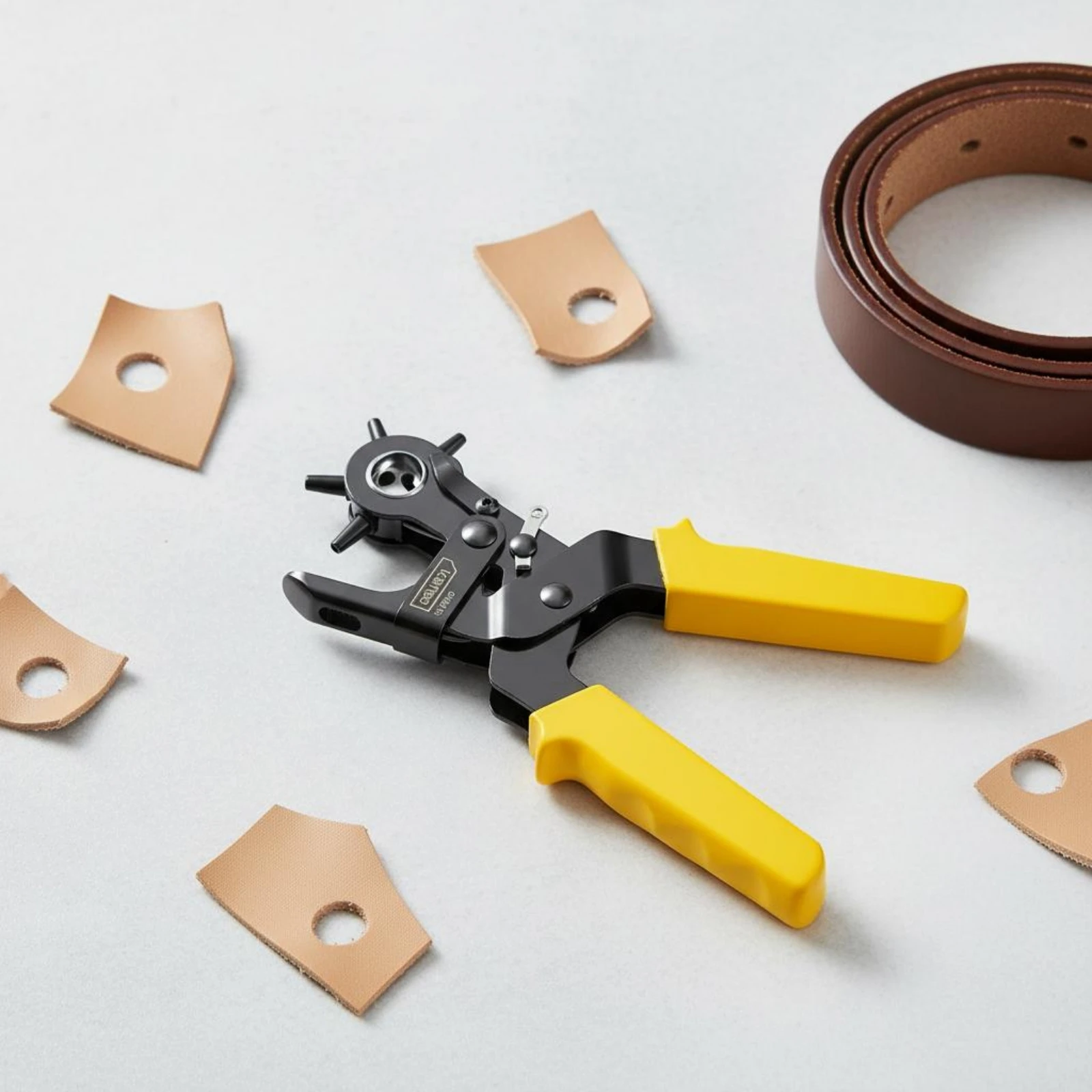 Belt Hole Puncher Labor-Saving Leather Hole Puncher Rotary Perforate Pliers Safety Lock Rust Resistant for Leatherworkers
Belt Hole Puncher Labor-Saving Leather Hole Puncher Rotary Perforate Pliers Safety Lock Rust Resistant for Leatherworkers