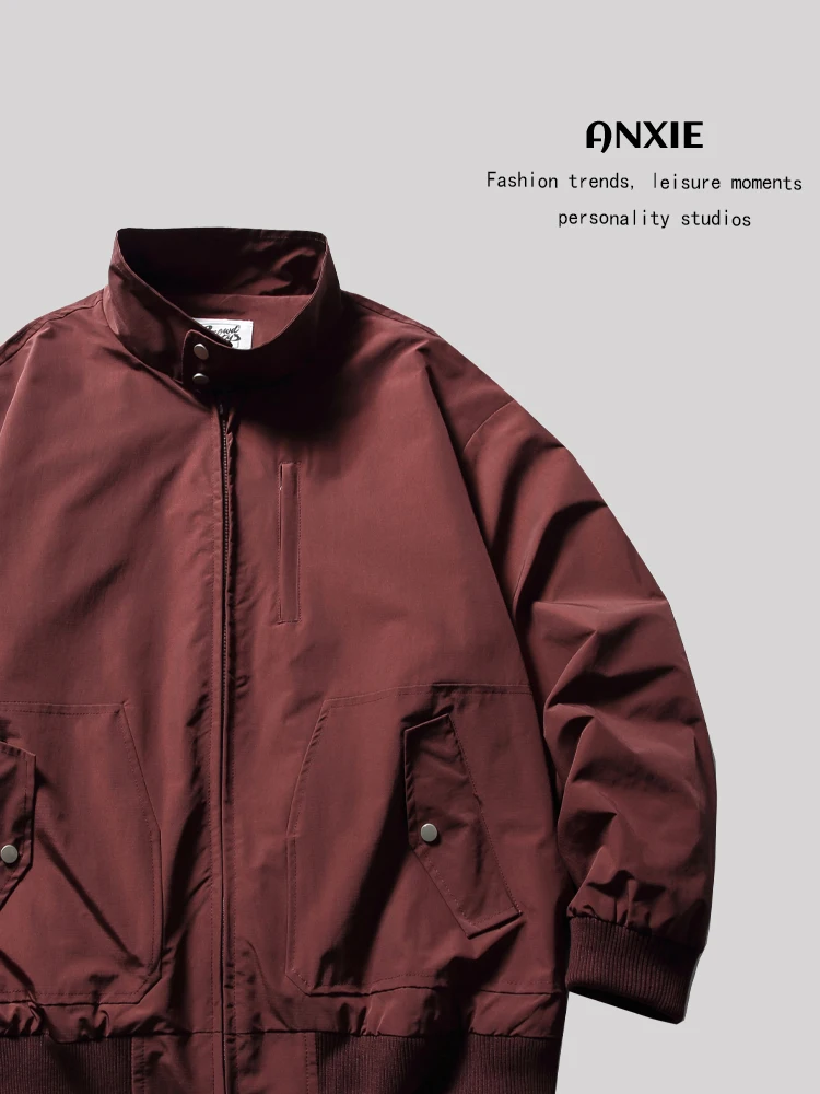 ANXIE Trendy Brand Women's Harrington Jaet High Street ex Coat Casual Loose Fit Spring Autumn Stand Collar
ANXIE Trendy Brand Women's Harrington Jaet High Street ex Coat Casual Loose Fit Spring Autumn Stand Collar