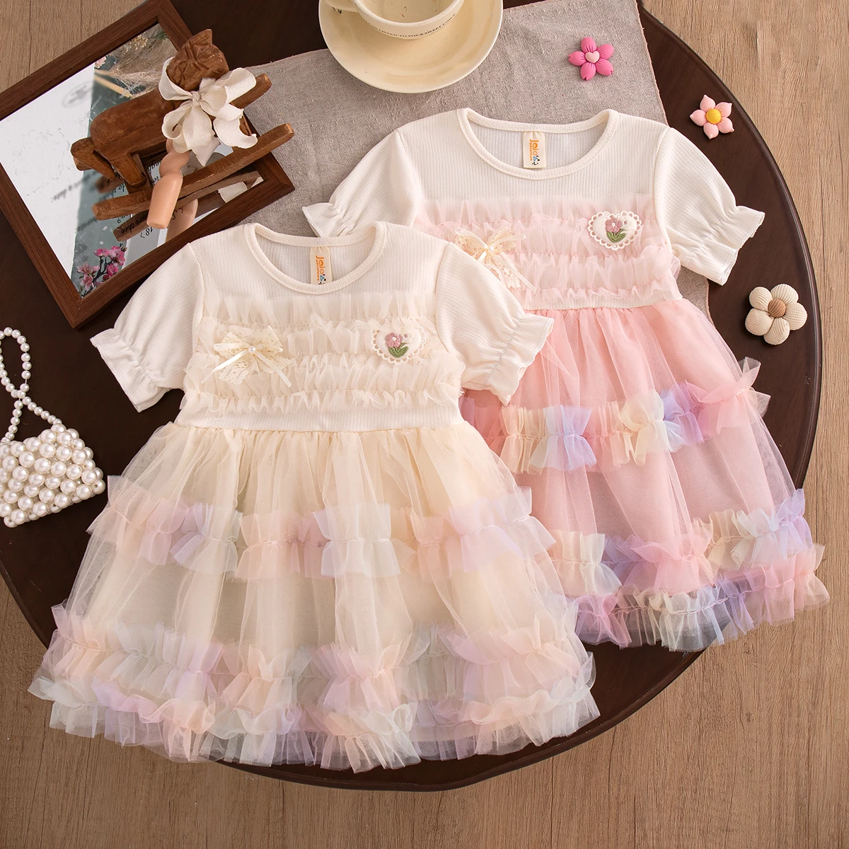 Baby Girl Dress Summer Sweet Mesh Tutu Princess Dress Short Sleeved Birthday Party Dress Children'S Clothing 9 Months -3 Years
Baby Girl Dress Summer Sweet Mesh Tutu Princess Dress Short Sleeved Birthday Party Dress Children'S Clothing 9 Months -3 Years