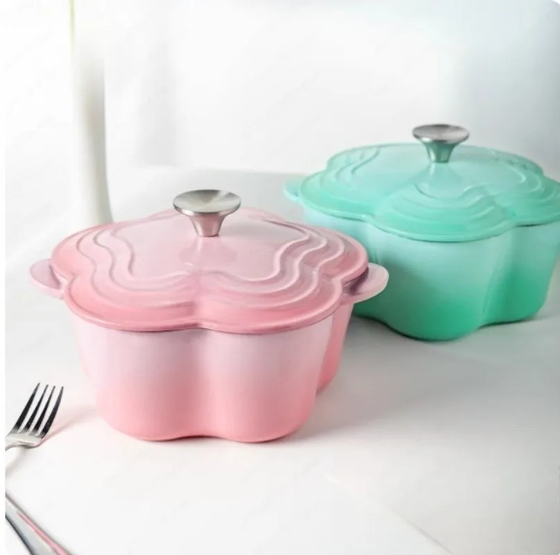 Flower-shaped Kitchen Stew Pot Soup Braised Enamel Cast Iron Cooking Pots Multi-functional Integrated Pot Kitchenware Gift
Flower-shaped Kitchen Stew Pot Soup Braised Enamel Cast Iron Cooking Pots Multi-functional Integrated Pot Kitchenware Gift