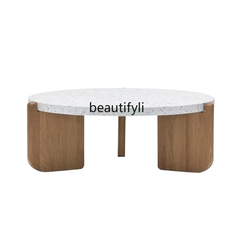 Solid Wood round Coffee Table Living Room Home Cream House Silent Style Nordic Table Triangle Table
Solid Wood round Coffee Table Living Room Home Cream House Silent Style Nordic Table Triangle Table