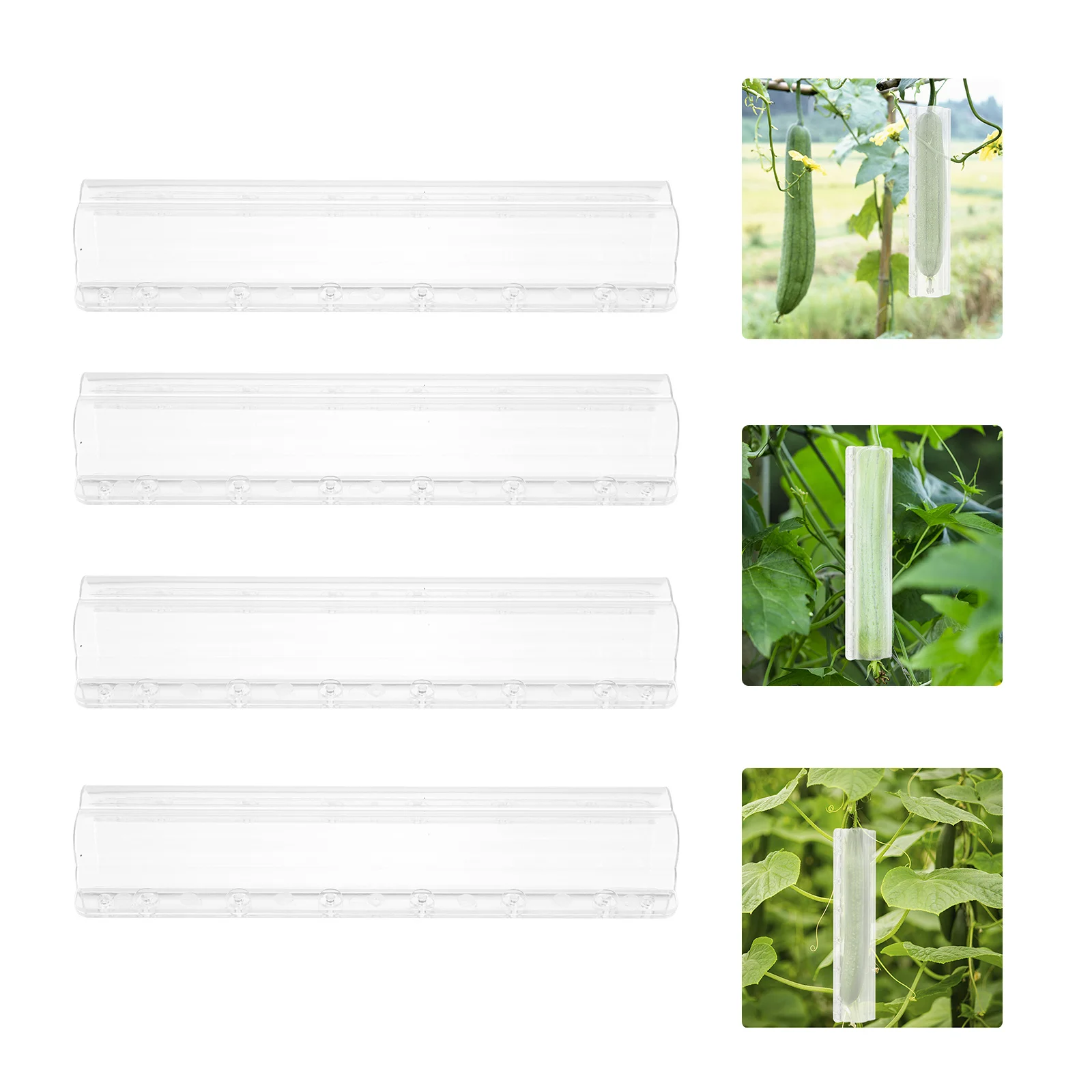 4 pcs Transparent Vegetable Growing Molds Plastic Fruit Shaping Tools Durable Waterproof Corrosion Resistant Garden Yard
4 pcs Transparent Vegetable Growing Molds Plastic Fruit Shaping Tools Durable Waterproof Corrosion Resistant Garden Yard