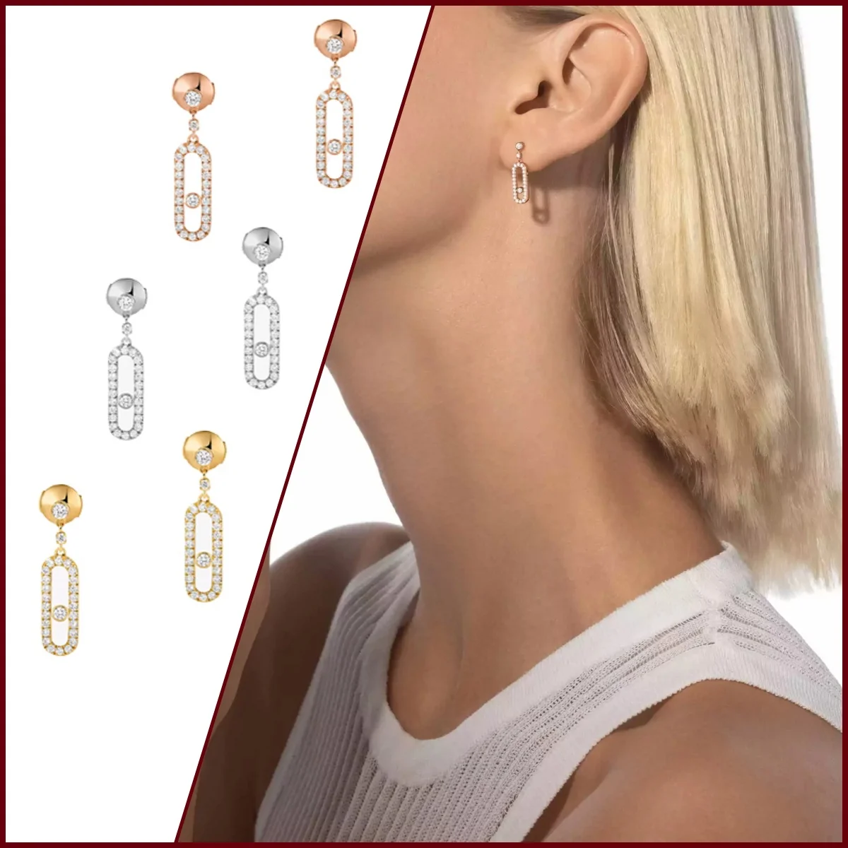 Ladies elegant exquisite accessories Hollow out zircon plated rose gold earrings Wedding party luxury gift fashion jewelry
Ladies elegant exquisite accessories Hollow out zircon plated rose gold earrings Wedding party luxury gift fashion jewelry