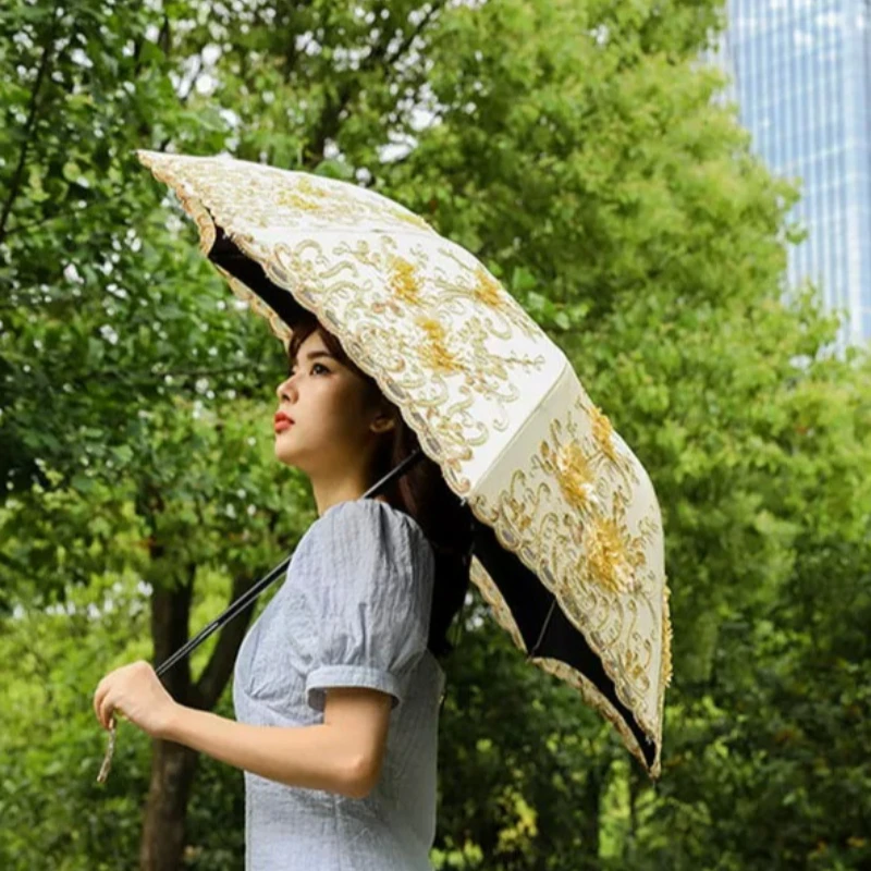 Retro Lace Black Coated Parasol, Double Tier UV Block Umbrella, Rain & Sun 2 Way Folding Shade, Princess Sun Hat Alternative
Retro Lace Black Coated Parasol, Double Tier UV Block Umbrella, Rain & Sun 2 Way Folding Shade, Princess Sun Hat Alternative