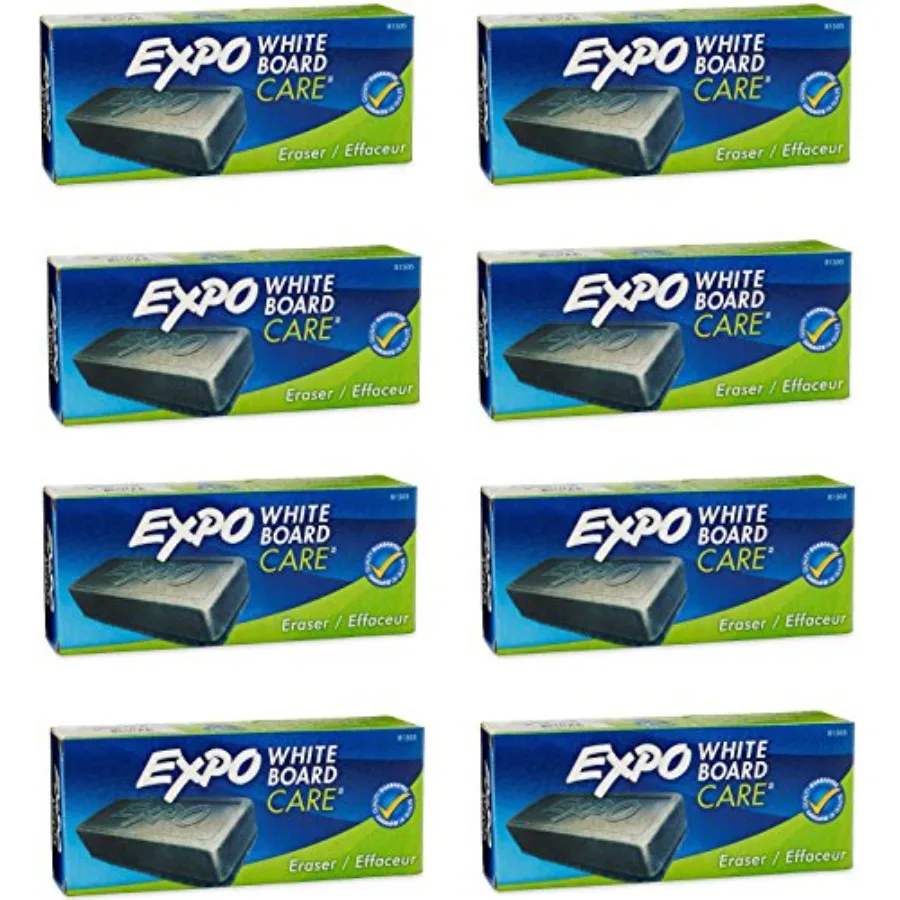 81505 Block Eraser Dry Erase Whiteboard Board Eraser, Soft Pile, 5 1/8 W x 1 1/4 H - Pack of 8
81505 Block Eraser Dry Erase Whiteboard Board Eraser, Soft Pile, 5 1/8 W x 1 1/4 H - Pack of 8