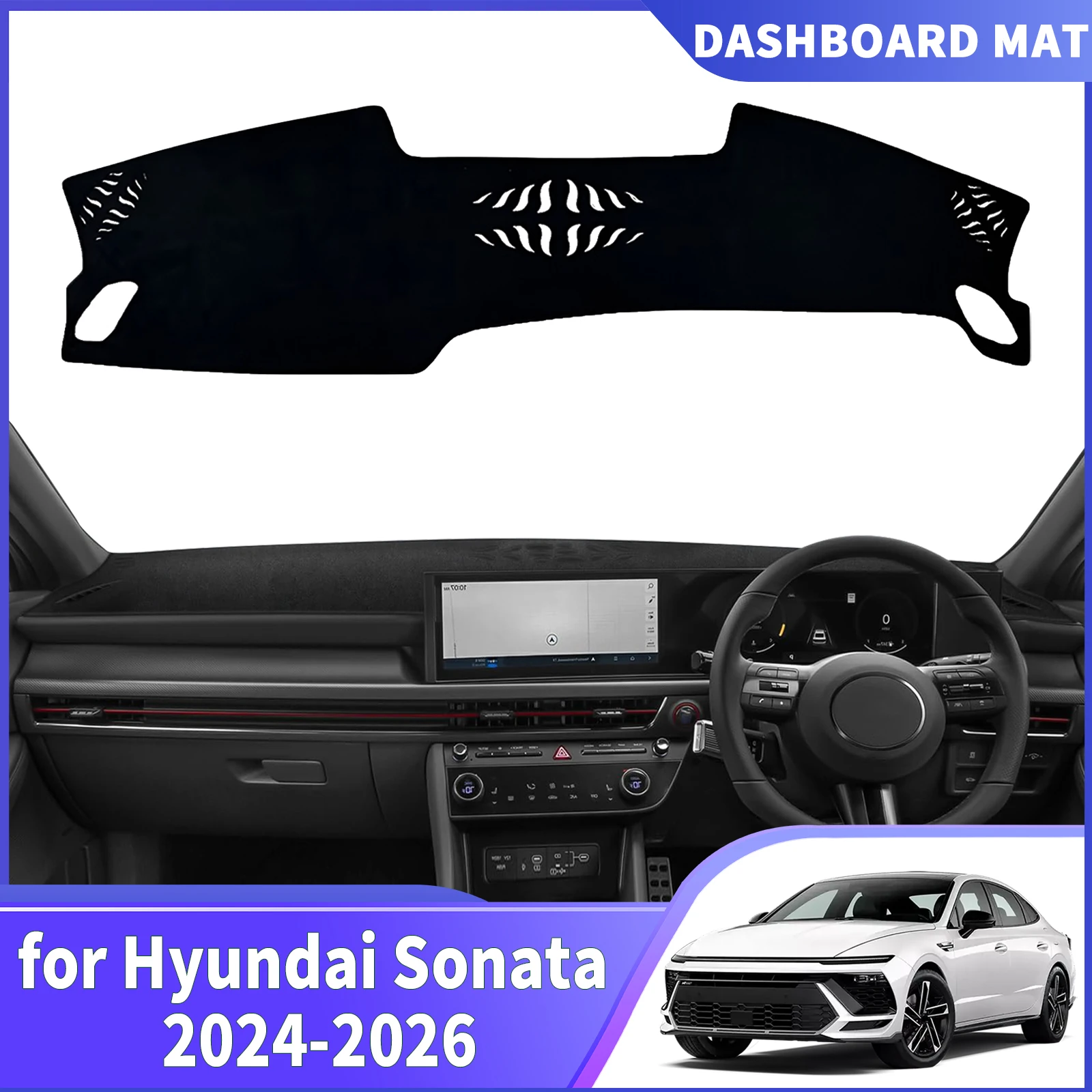 for Hyundai Sonata 2024-2026 N-line (Whitout HUD) fit Dashboard Cover Sun Shade Mat Anti‑Glare Anti‑Reflection Carpet Dash Pad
for Hyundai Sonata 2024-2026 N-line (Whitout HUD) fit Dashboard Cover Sun Shade Mat Anti‑Glare Anti‑Reflection Carpet Dash Pad