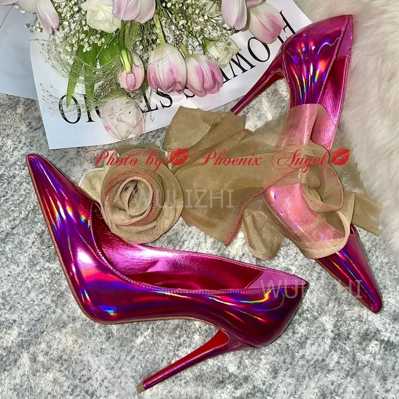 Rose Red Bright Reflective Mirror Shiny Pump Girl Luxury Evening Stiletto Heels Black 12Cm Woman Sexy Pointed Dress Slip On Shoe
Rose Red Bright Reflective Mirror Shiny Pump Girl Luxury Evening Stiletto Heels Black 12Cm Woman Sexy Pointed Dress Slip On Shoe