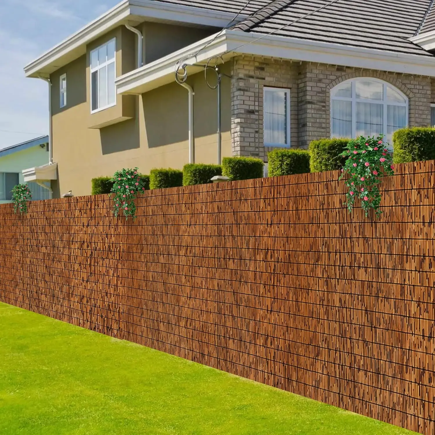 Natural Reed Fence 6x16.4ft Bamboo Privacy Screen for Outdoor Patio Garden Brown
Natural Reed Fence 6x16.4ft Bamboo Privacy Screen for Outdoor Patio Garden Brown