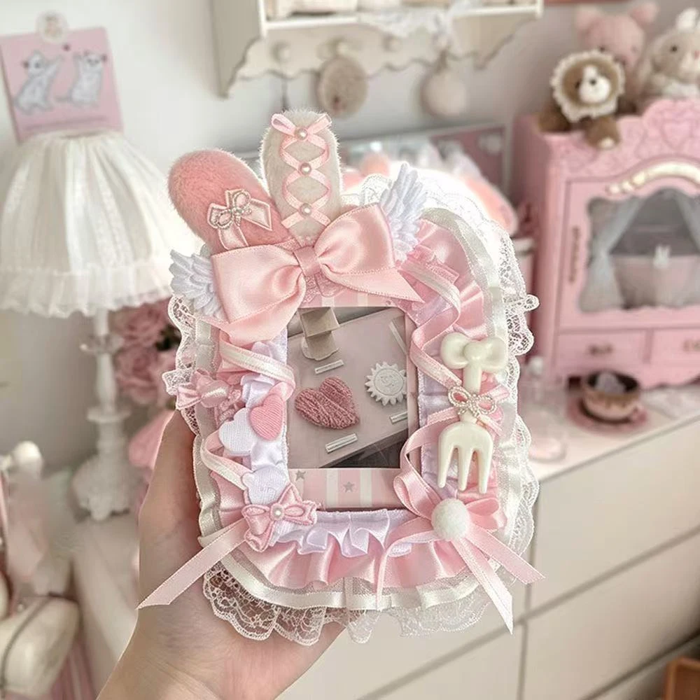 Bowknot Lace Trim Japanese Super Cute Bunny Ear Card Holder DIY Anime Gumi Small Card ID Material Protective Cover Cute Gift
Bowknot Lace Trim Japanese Super Cute Bunny Ear Card Holder DIY Anime Gumi Small Card ID Material Protective Cover Cute Gift