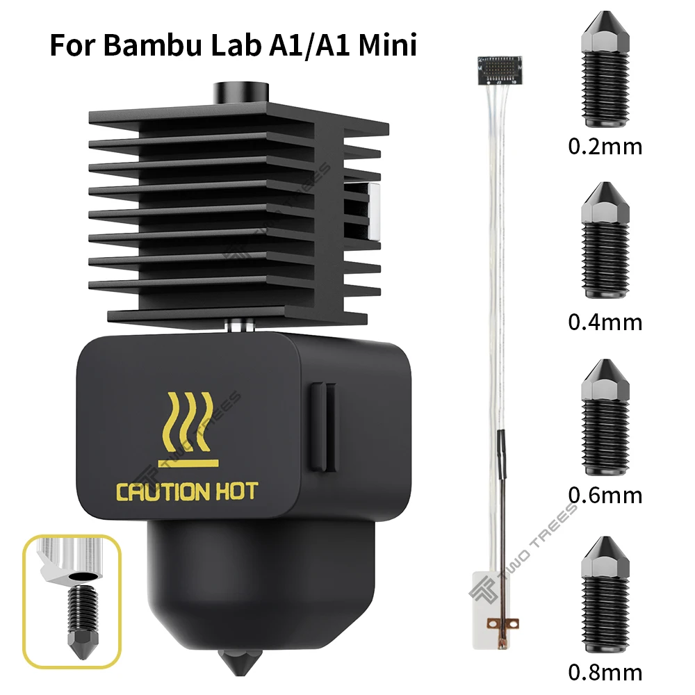 Hotend Kit For Bambu Lab A1 / A1 Mini 0.2/0.4/0.6/0.8mm Hardened steel Nozzle For Bambu Lab A1 Hot End Assembly 3D Printer Part
Hotend Kit For Bambu Lab A1 / A1 Mini 0.2/0.4/0.6/0.8mm Hardened steel Nozzle For Bambu Lab A1 Hot End Assembly 3D Printer Part