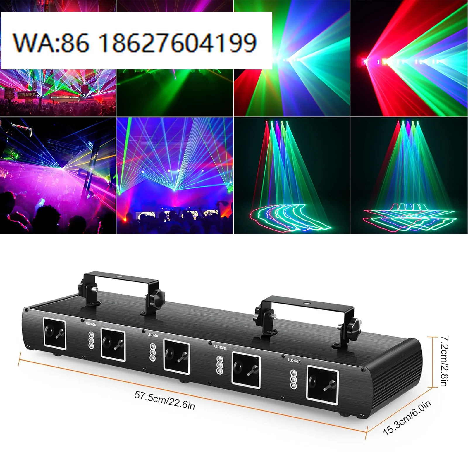 5 Beam DJ Light Sound Activated RGBYC LED Music Lamp DMX Control for Disco Dance Party Bar Performance
5 Beam DJ Light Sound Activated RGBYC LED Music Lamp DMX Control for Disco Dance Party Bar Performance