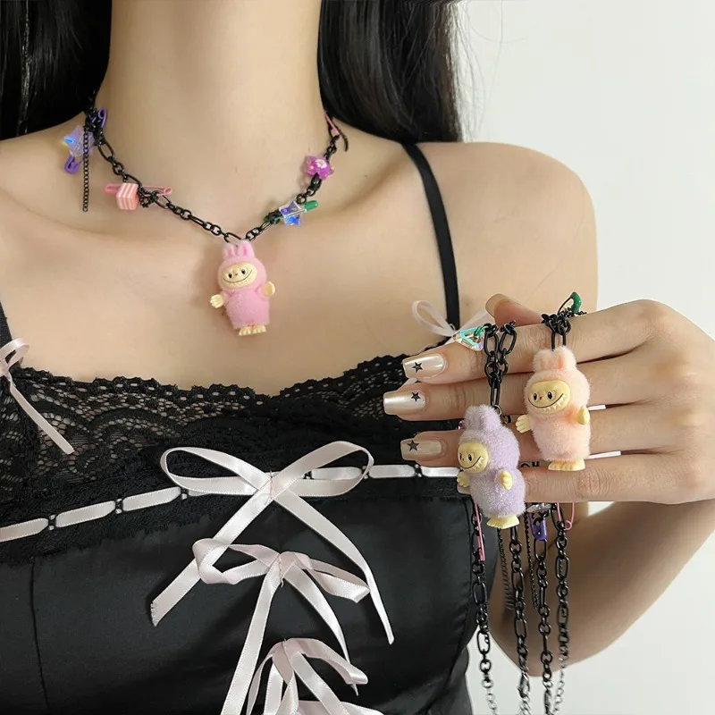 Labubu Fashion Women Necklaces Cartoon Character Derivative Peripherals Sweet Girl Necklace Jewelry Cute Accessories Party Gifts
Labubu Fashion Women Necklaces Cartoon Character Derivative Peripherals Sweet Girl Necklace Jewelry Cute Accessories Party Gifts