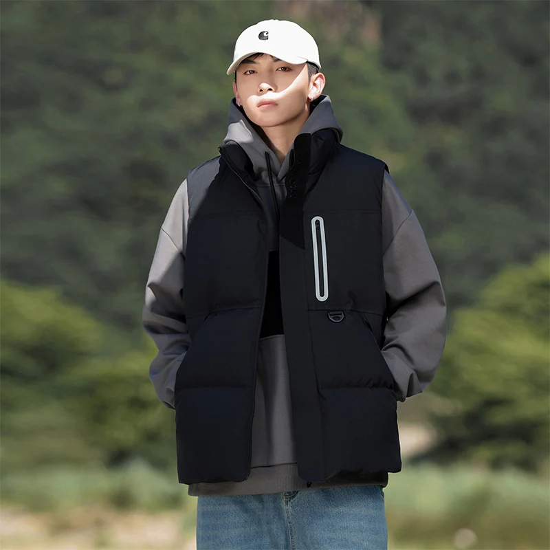 Легкий уличный белый пуховый жилет для мужчин, зимний ветрозащитный с воротником-стойкой, утепленный, для пар, из полиэфирного волокна
Легкий уличный белый пуховый жилет для мужчин, зимний ветрозащитный с воротником-стойкой, утепленный, для пар, из полиэфирного волокна