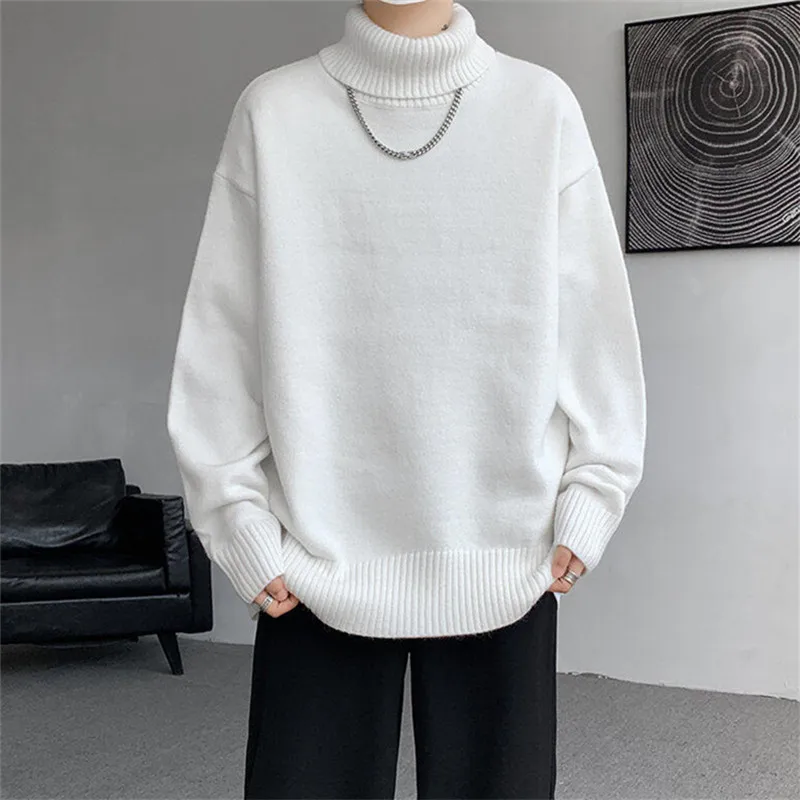 Autumn Winter Turtleneck Sweater Men Solid Color Loose Knit Pullovers Youthful Vitality Turtleneck Pullover Sweaters Plus Size
Autumn Winter Turtleneck Sweater Men Solid Color Loose Knit Pullovers Youthful Vitality Turtleneck Pullover Sweaters Plus Size
