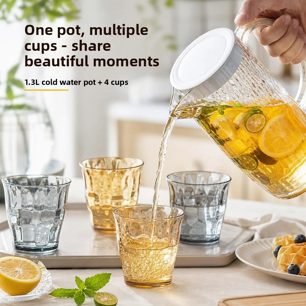 Thickened Large Capacity Cold Water Pot Heat Resistant Anti Fall Food Grade PP Juice Tea Water Pot Home Use Set Fuzhongxiansheng
Thickened Large Capacity Cold Water Pot Heat Resistant Anti Fall Food Grade PP Juice Tea Water Pot Home Use Set Fuzhongxiansheng