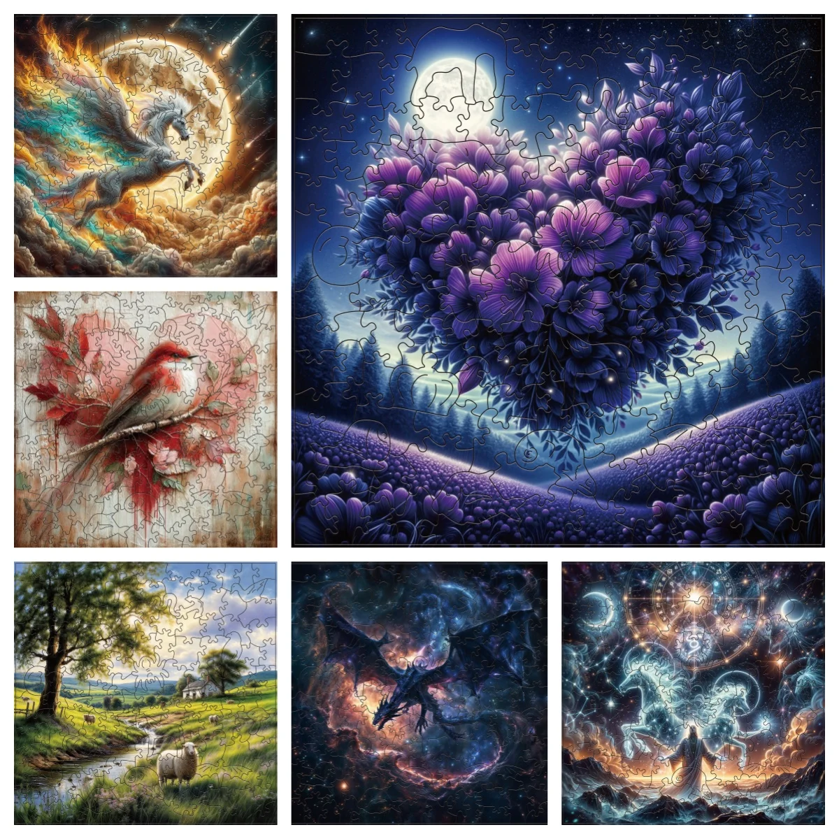 ZFX Sheep Horse Bird Dragon Flower Animals Puzzles Unique Shape High Quality Jigsaw Puzzle Wooden Puzzle Best Gift For Child
ZFX Sheep Horse Bird Dragon Flower Animals Puzzles Unique Shape High Quality Jigsaw Puzzle Wooden Puzzle Best Gift For Child