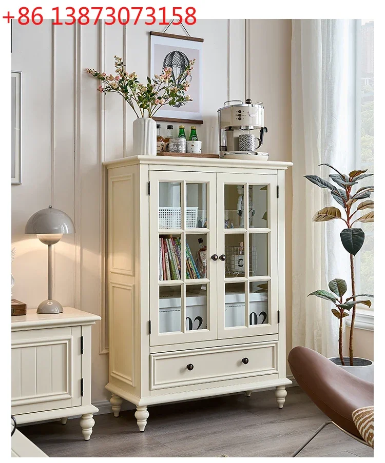 Solid Wood Wine Cabinet Simple Living Room Wall Home TV Side Cabinet Lockers with Glass Door
Solid Wood Wine Cabinet Simple Living Room Wall Home TV Side Cabinet Lockers with Glass Door