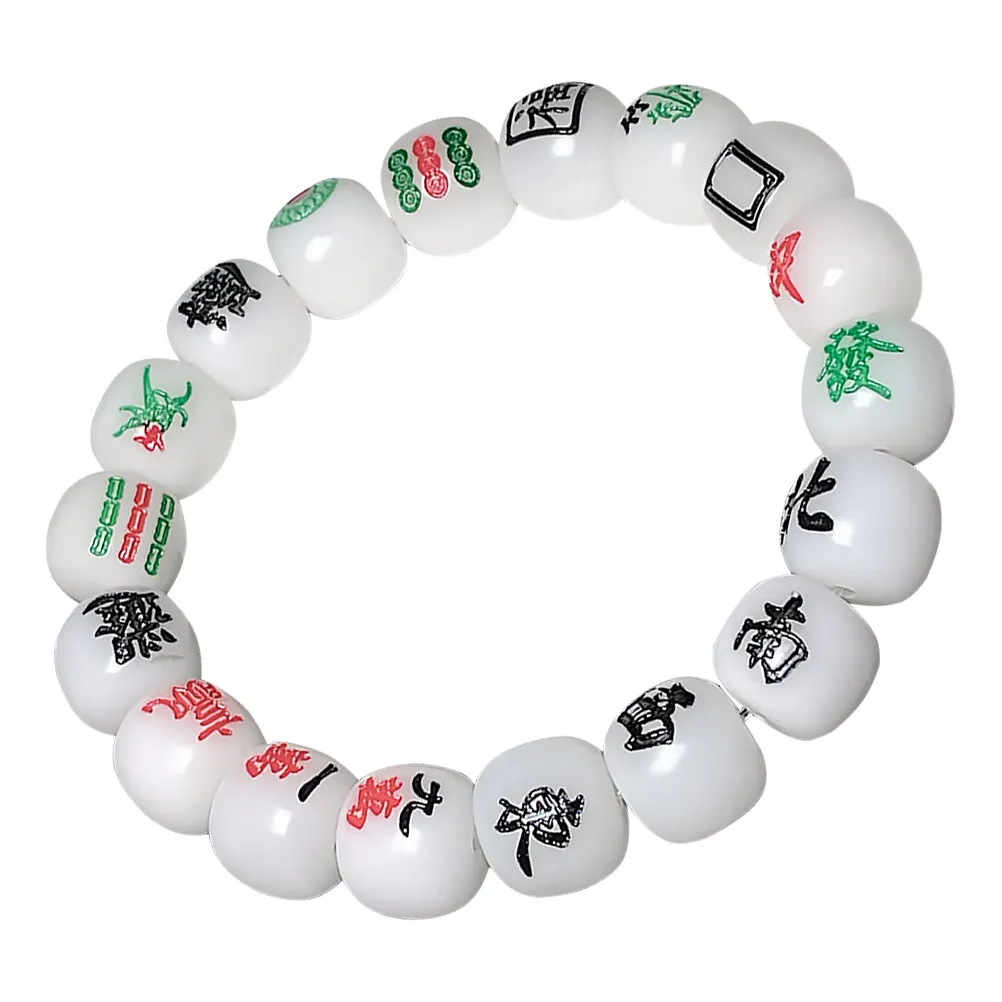 Creative Mahjong Tile Bracelet Bodhi Root Color Matching Lucky Chinese Mahjong Beaded Bracelet Unique DIY Stretchy Bangle
Creative Mahjong Tile Bracelet Bodhi Root Color Matching Lucky Chinese Mahjong Beaded Bracelet Unique DIY Stretchy Bangle