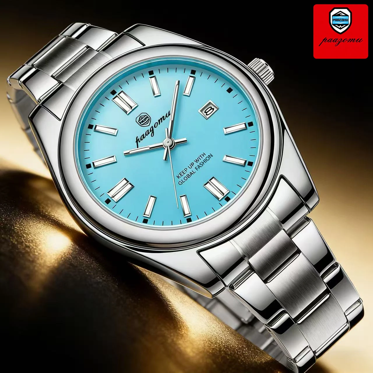PAAZOMU Automatic Date Fashion Quartz Watch 30M Waterproof Stainless Steel Men Mechanical Wristwatches Sports Diving Watch
PAAZOMU Automatic Date Fashion Quartz Watch 30M Waterproof Stainless Steel Men Mechanical Wristwatches Sports Diving Watch