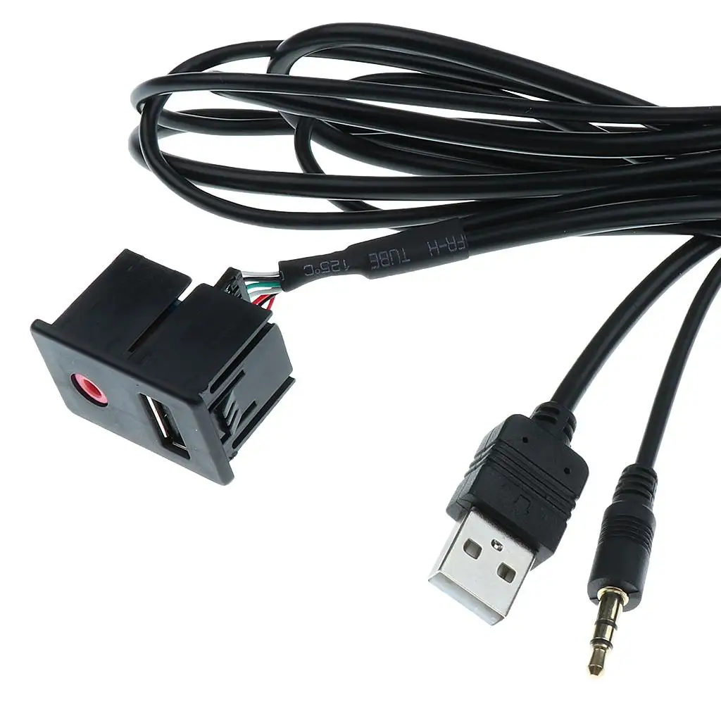 3.5mm USB Lead Panel Cable Extension Adapter for Car Audio Dashboard Data Transfer and Power Charging
3.5mm USB Lead Panel Cable Extension Adapter for Car Audio Dashboard Data Transfer and Power Charging