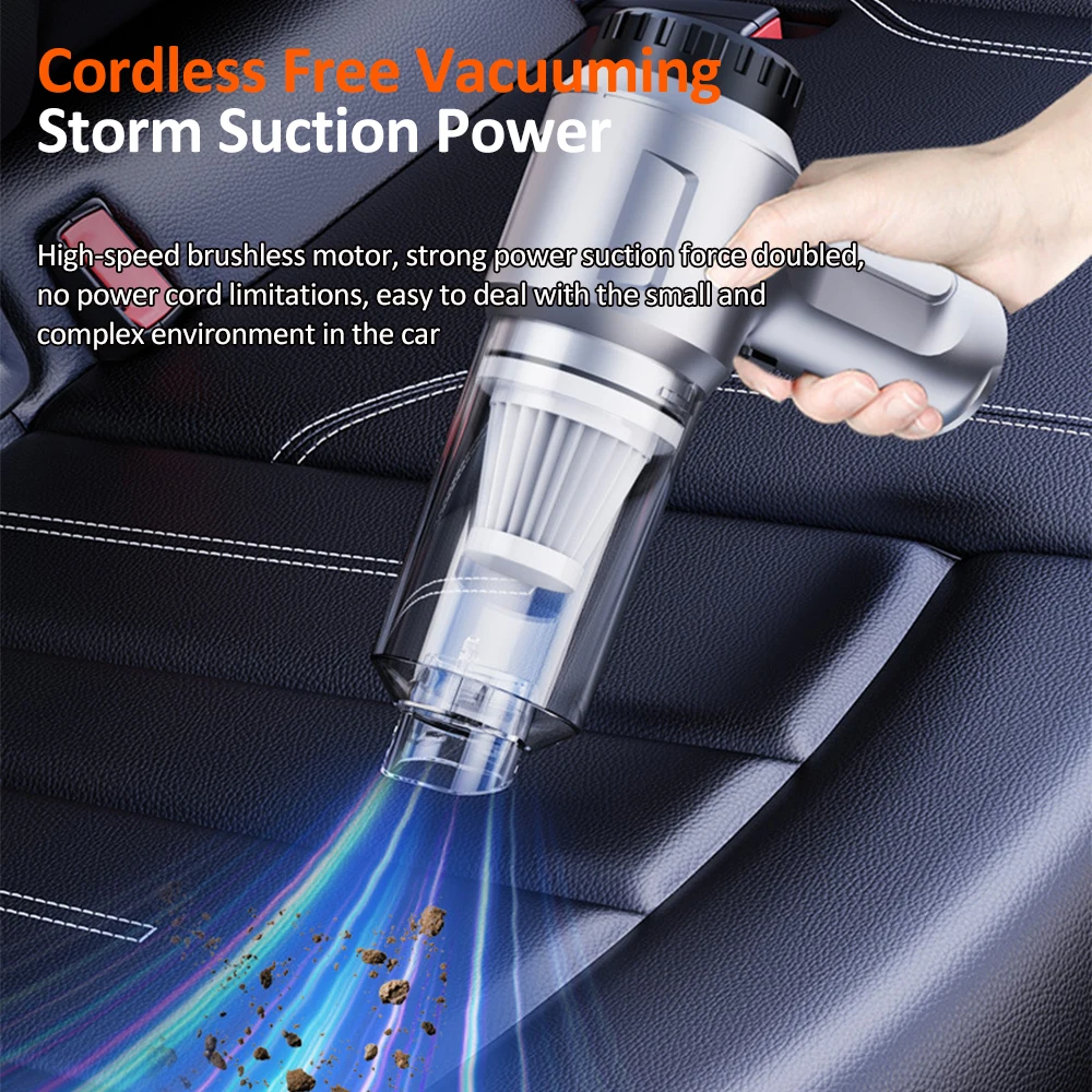 4 in 1 Wireless Handheld Vacuum Mini Car Vacuum Cleaner 11000PA High Power CordlessCar Vacuum Brushless Motor for Car Home clean
4 in 1 Wireless Handheld Vacuum Mini Car Vacuum Cleaner 11000PA High Power CordlessCar Vacuum Brushless Motor for Car Home clean