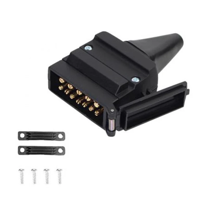 Hot-selling Standard 12 Pin Flat Trailer Plug Socket Heavy Duty Waterproof Connector for RV Caravan Boat Truck Towing Hitch
Hot-selling Standard 12 Pin Flat Trailer Plug Socket Heavy Duty Waterproof Connector for RV Caravan Boat Truck Towing Hitch