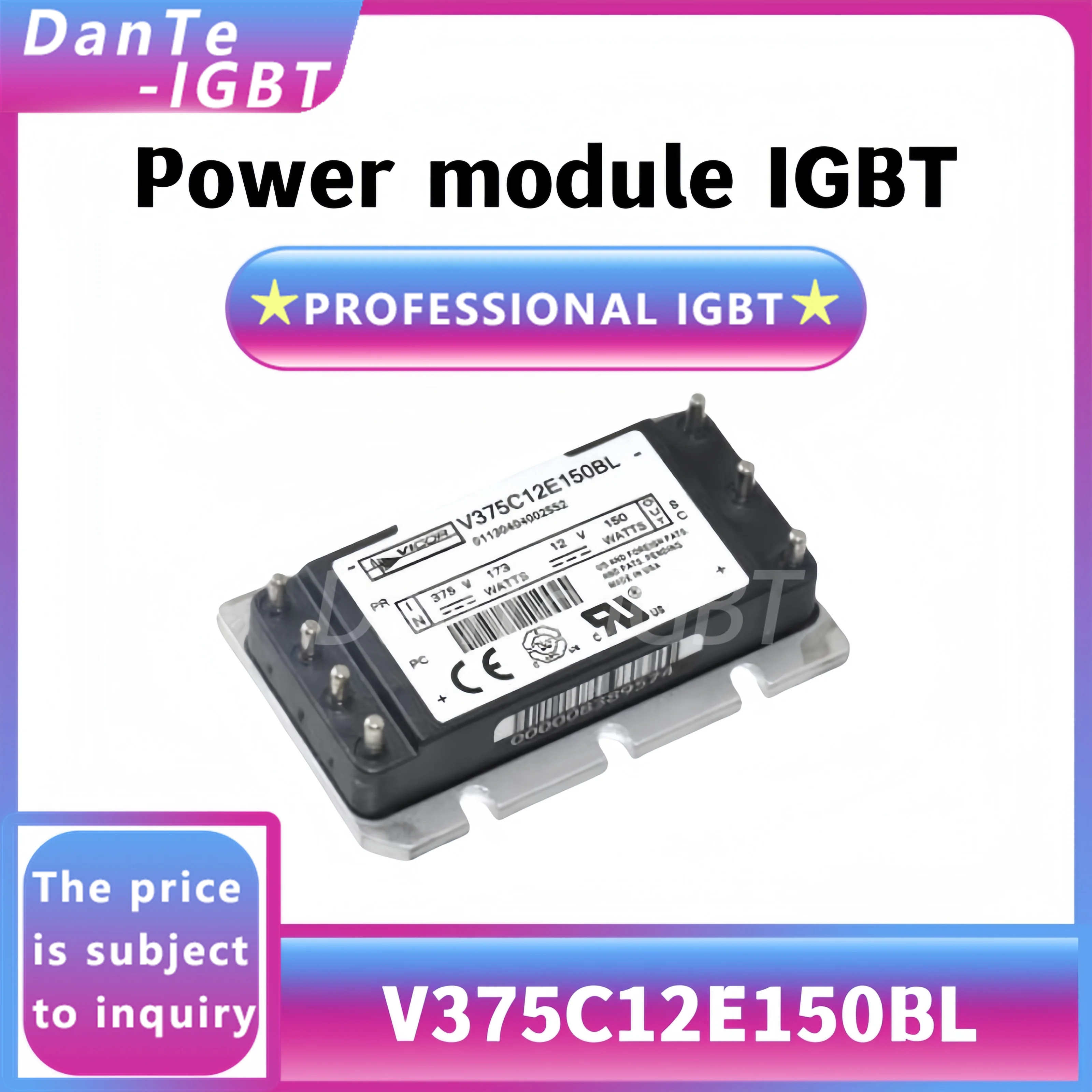 V375C12E150BL IGBT новый модуль, выпрямитель высокой мощности, оригинальное место
V375C12E150BL IGBT новый модуль, выпрямитель высокой мощности, оригинальное место