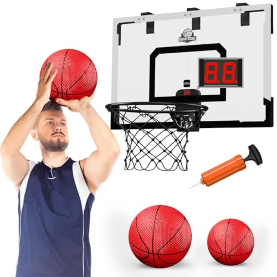 24" x 16" Large Basketball Hoop Indoor for Adults, Over The Door Basketball Hoop with Sturdy Backboard, Big Basketball Toys Gif
24" x 16" Large Basketball Hoop Indoor for Adults, Over The Door Basketball Hoop with Sturdy Backboard, Big Basketball Toys Gif
