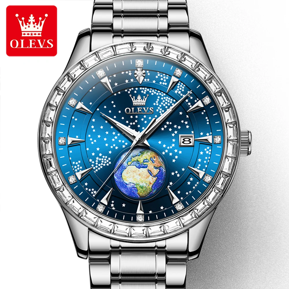 OLEVS 9967 Original New Starry Sky Dial Quartz Watch for Men Auto Date Clock Luxury Diamond Design Fashion Men's Wristwatch
OLEVS 9967 Original New Starry Sky Dial Quartz Watch for Men Auto Date Clock Luxury Diamond Design Fashion Men's Wristwatch