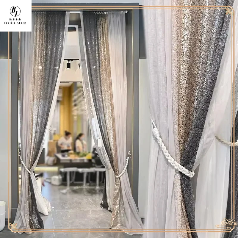Elegant Luxury White Tulle Sheer Curtains for Living Room Dining Room Bedroom Transparent Gray Sequins Modern Bay Window Door
Elegant Luxury White Tulle Sheer Curtains for Living Room Dining Room Bedroom Transparent Gray Sequins Modern Bay Window Door