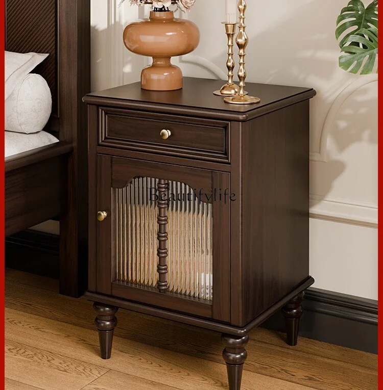 ld14 French Retro Bedside Table Solid Wood American Style Storage Small Simple High-End Feel
ld14 French Retro Bedside Table Solid Wood American Style Storage Small Simple High-End Feel