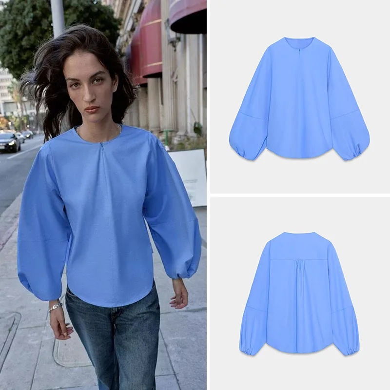 Весенняя новинка: Женская блузка с круглым вырезом, длинными рукавами-баллонами, из шелковой марли, модная, элегантная, в китайском стиле
Весенняя новинка: Женская блузка с круглым вырезом, длинными рукавами-баллонами, из шелковой марли, модная, элегантная, в китайском стиле