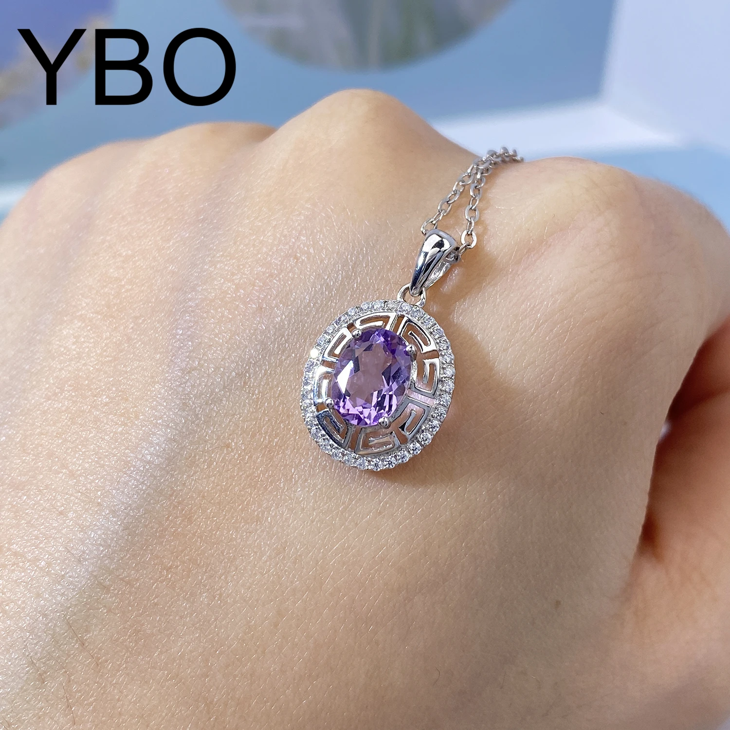 Ювелирные изделия YBO, натуральный аметист, искусственная Подвеска 925, ожерелья, драгоценности для свиданий
Ювелирные изделия YBO, натуральный аметист, искусственная Подвеска 925, ожерелья, драгоценности для свиданий