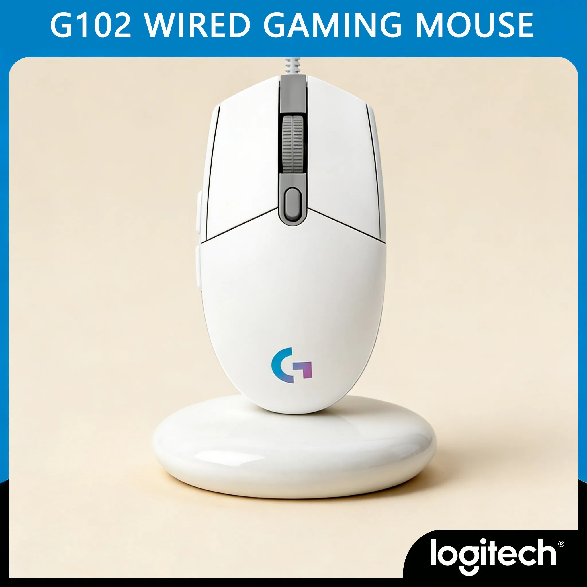 Logitech G102 Wired Mouse 8000 DPI High Precision for Office & Game
