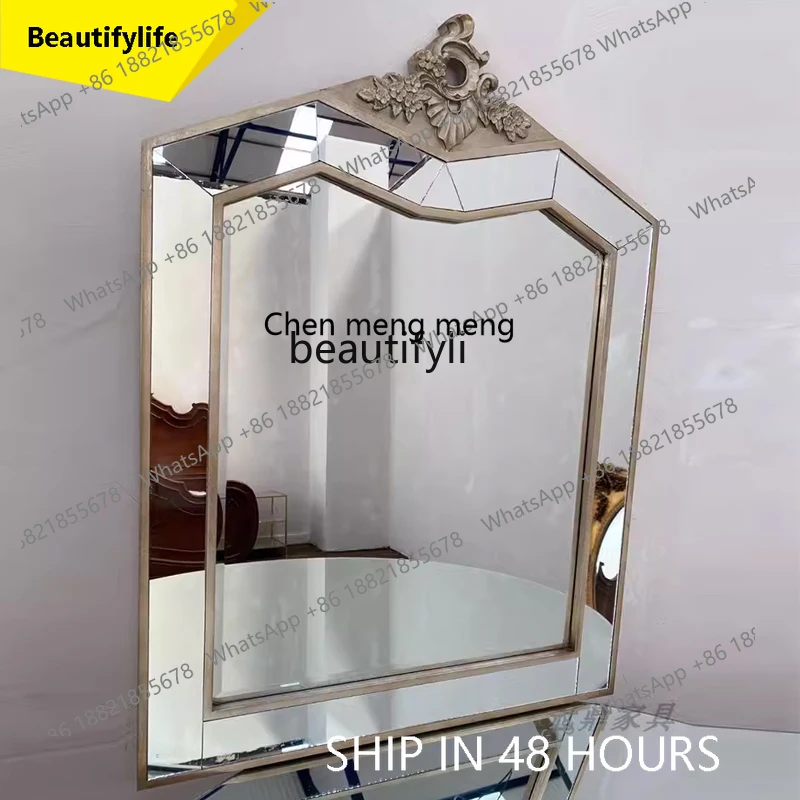 2003American Retro Wall-Mounted Bathroom Mirror Bedroom Vanity Mirror Fireplace Decorative Mirror
2003American Retro Wall-Mounted Bathroom Mirror Bedroom Vanity Mirror Fireplace Decorative Mirror