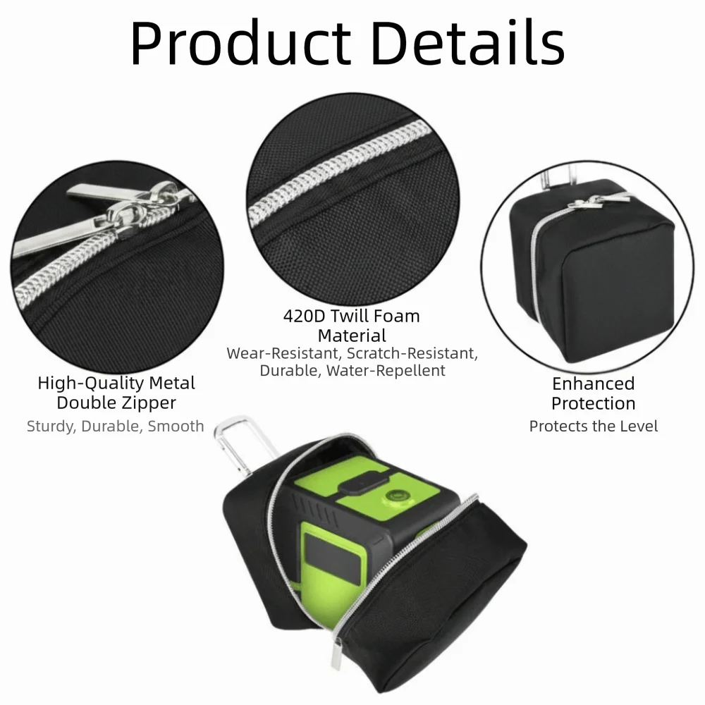Storage Pouch Waist-Mounted Laser Level Storage Bag With Hooks Level Gauge Pouch Waist Pouch For Waist Pouch
Storage Pouch Waist-Mounted Laser Level Storage Bag With Hooks Level Gauge Pouch Waist Pouch For Waist Pouch