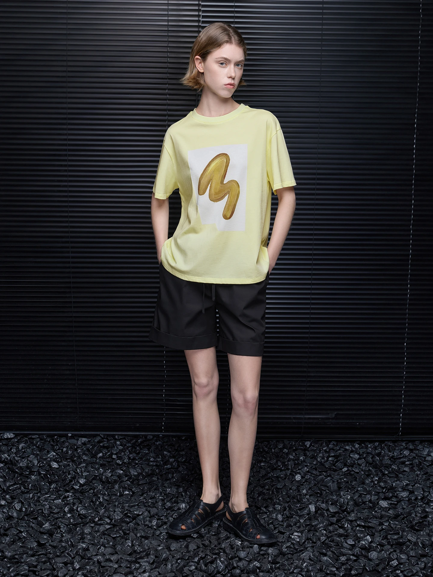 Yellow Cotton round Neck Printed Short Sleeve T-Shirt Women's Loose Casual Versatile Summer New Style Breathable Street Style
Yellow Cotton round Neck Printed Short Sleeve T-Shirt Women's Loose Casual Versatile Summer New Style Breathable Street Style