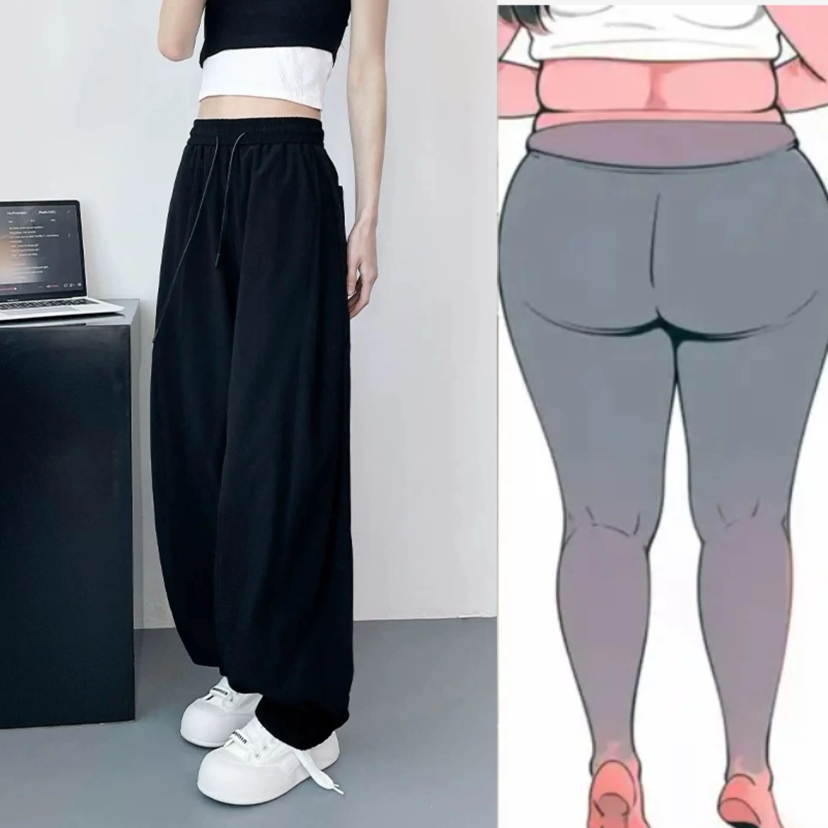 Легкие летние спортивные брюки с высокой талией и широкими штанинами для женщин: быстросохнущие, дышащие, свободного кроя
Легкие летние спортивные брюки с высокой талией и широкими штанинами для женщин: быстросохнущие, дышащие, свободного кроя