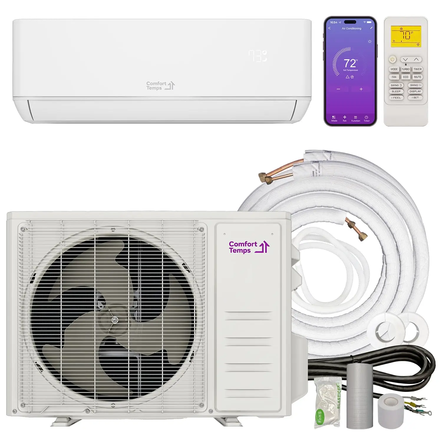 Ultra-Efficient 24,000 BTU/220V Mini Split – 23 SEER for Lower Energy Bills– Pre-Charged, Ductless, Quiet & Comfortable, Custom
Ultra-Efficient 24,000 BTU/220V Mini Split – 23 SEER for Lower Energy Bills– Pre-Charged, Ductless, Quiet & Comfortable, Custom