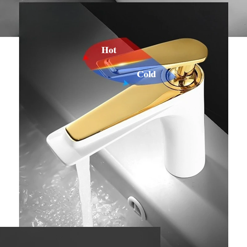 Northern Europe Basin Faucet Hot Cold Mixers Taps Deck Mount Bathroom Sink Basin Faucets Single Handle White Black Gold
Northern Europe Basin Faucet Hot Cold Mixers Taps Deck Mount Bathroom Sink Basin Faucets Single Handle White Black Gold