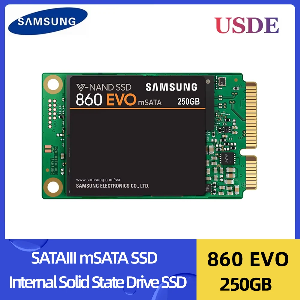 USDE Samsung 2.5'' SATAIII 860 Evo mSATA SSD 250GB Internal Solid State Drive Storage Disk For Laptop Desktop
USDE Samsung 2.5'' SATAIII 860 Evo mSATA SSD 250GB Internal Solid State Drive Storage Disk For Laptop Desktop