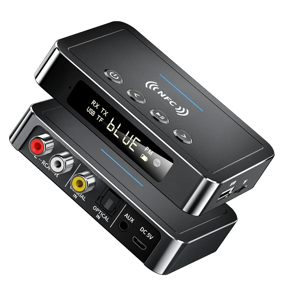 NFC Bluetooth-compatible 5.0 Receiver Transmitter Wireless Adaper AUX 3.5MM Optical Coaxial TF/U-Disk USB FM LED Display HD Mic 
NFC Bluetooth-compatible 5.0 Receiver Transmitter Wireless Adaper AUX 3.5MM Optical Coaxial TF/U-Disk USB FM LED Display HD Mic