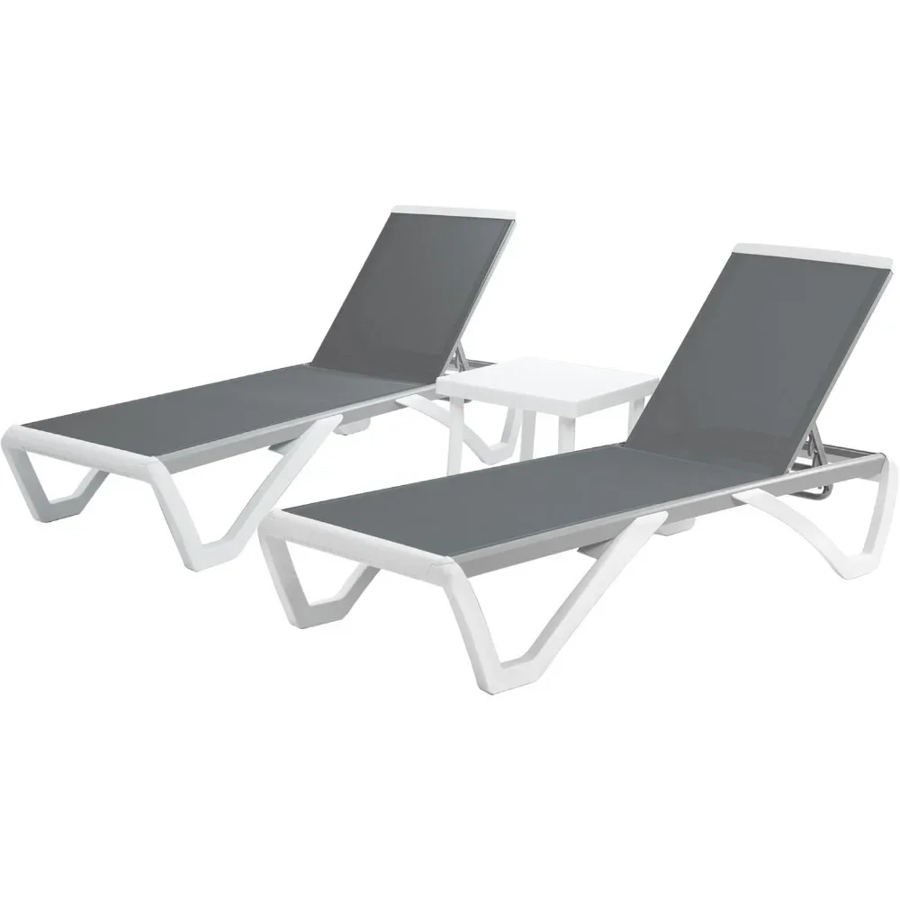 Lounge Chair - Full Flat Alumium & Resin Legs, Outdoor Reclining Adjustable Chair for Sunbathing Lounge Set or Patio Table
Lounge Chair - Full Flat Alumium & Resin Legs, Outdoor Reclining Adjustable Chair for Sunbathing Lounge Set or Patio Table