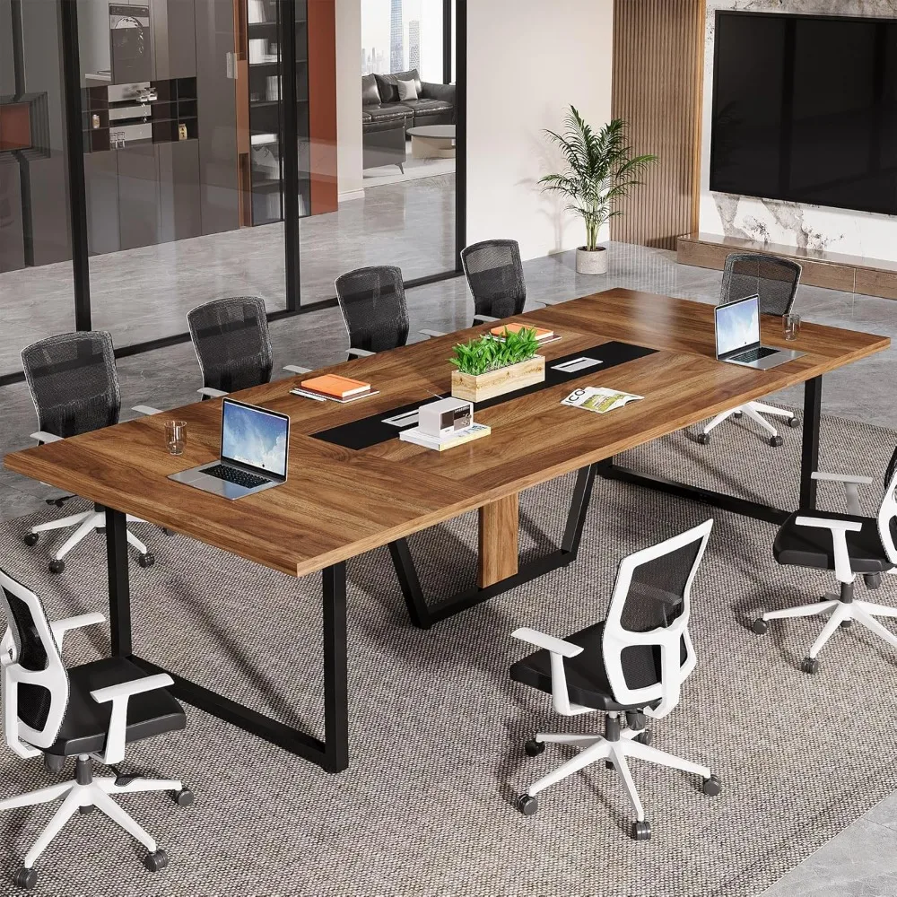94.5-Inch Conference Table for 10 People, Industrial 8 FT Meeting Table with Two Grommets
94.5-Inch Conference Table for 10 People, Industrial 8 FT Meeting Table with Two Grommets