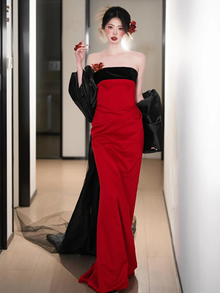 Red Wedding Dr Korean Sle Bridal Gown Evening Dr Par Dr Floor Length Svel Luxury Champagne Ceremony Dr
Red Wedding Dr Korean Sle Bridal Gown Evening Dr Par Dr Floor Length Svel Luxury Champagne Ceremony Dr