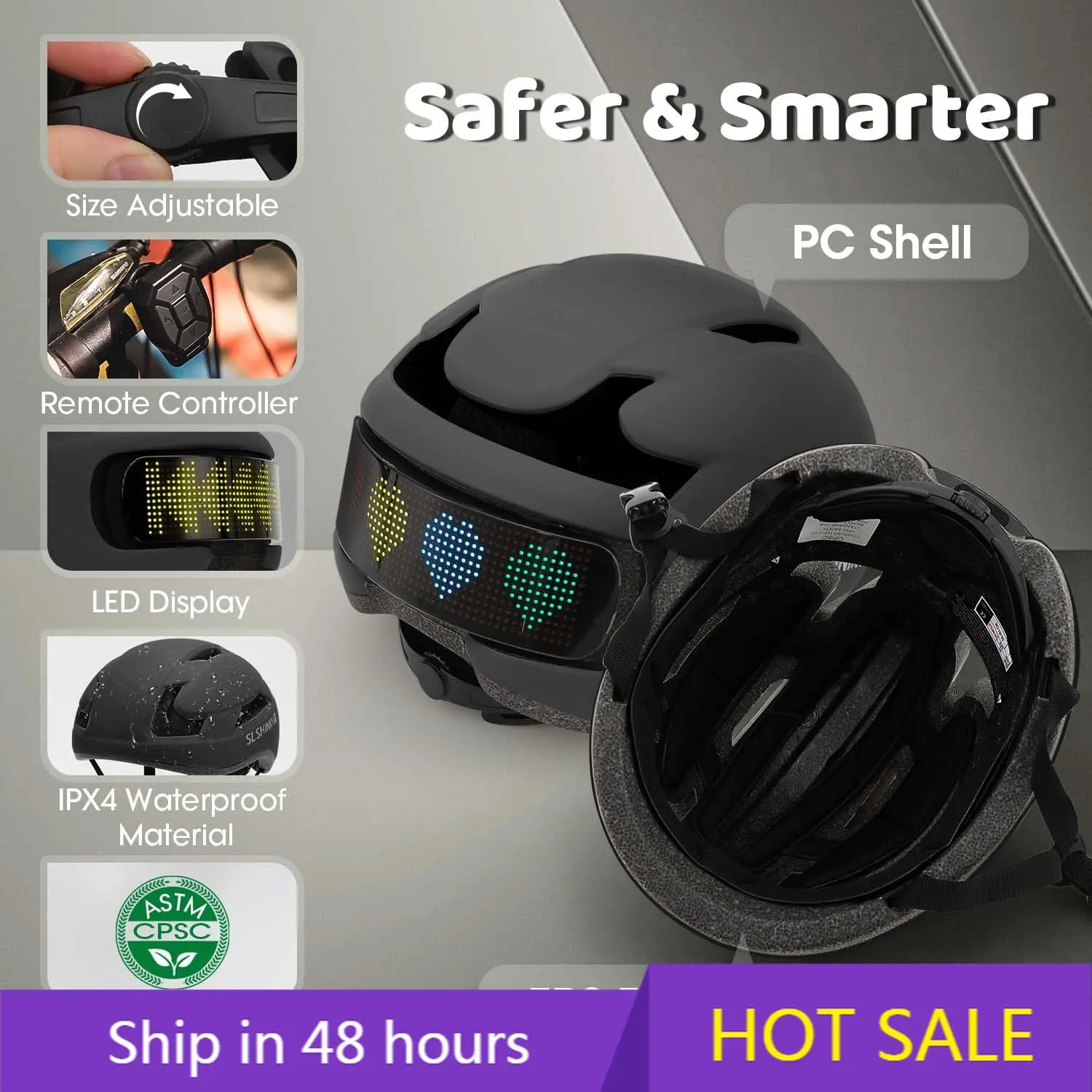 POWER LEAP 2025 New DesginSmart Bike Helmet Bicycle Helmet for Adults with Personalized LED Lights DIY Helmet with APP and Remot
POWER LEAP 2025 New DesginSmart Bike Helmet Bicycle Helmet for Adults with Personalized LED Lights DIY Helmet with APP and Remot