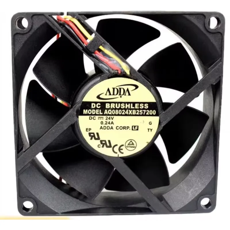 АДДА AQ08024XB 257200 DC 24V 0.24A 80x80x25mm 3-проводной охлаждающий вентилятор для сервера
АДДА AQ08024XB 257200 DC 24V 0.24A 80x80x25mm 3-проводной охлаждающий вентилятор для сервера