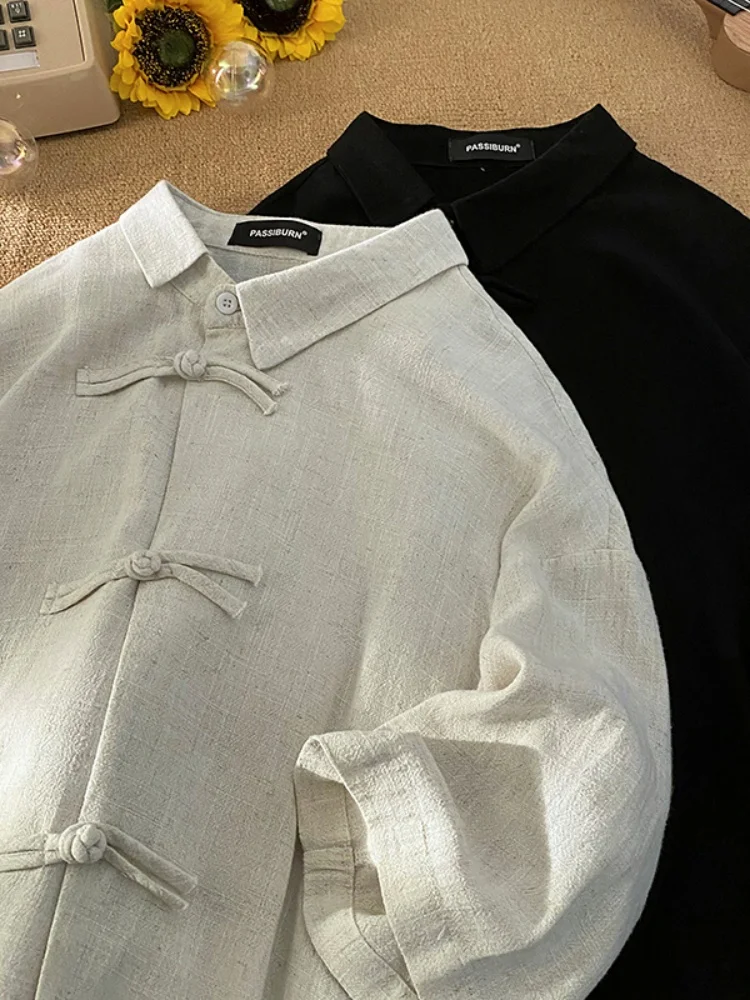 New Chinese Sle Linen ort Sve irt Men Summer Faion Retro Button Tang Costume Casual Loose Versatile Thin irt
New Chinese Sle Linen ort Sve irt Men Summer Faion Retro Button Tang Costume Casual Loose Versatile Thin irt