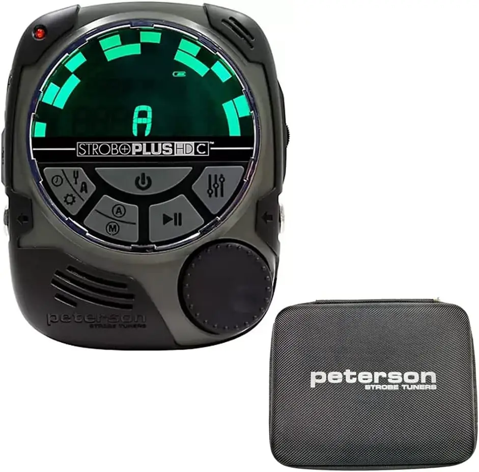 Chromatic Handheld Strobe Tuner with Carrying Case for Guitar Bass Violin
Chromatic Handheld Strobe Tuner with Carrying Case for Guitar Bass Violin