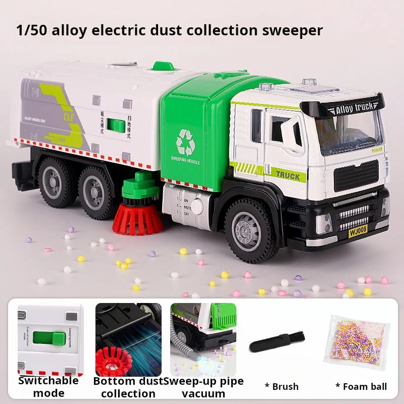 1/50 Scale Alloy Electric Vacuum Sweeper Model Sanitation Engineering Vehicle Kids Toy Urban Road Cleaning Car Fun Light & Sound
1/50 Scale Alloy Electric Vacuum Sweeper Model Sanitation Engineering Vehicle Kids Toy Urban Road Cleaning Car Fun Light & Sound